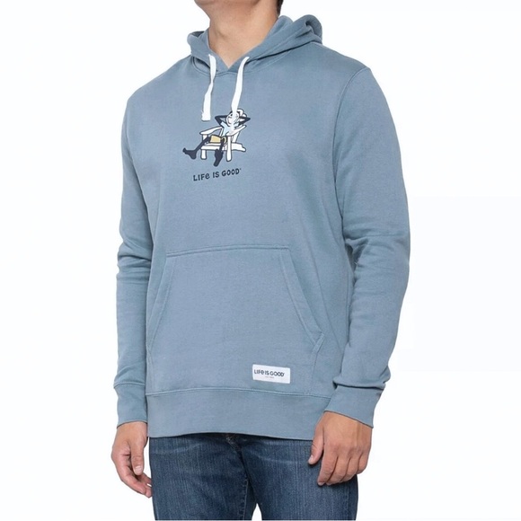 Life is Good Men’s Fleece Hoodie Pullover - Picture 1 of 13